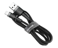 Baseus Kabel Cafule USB-A /Lightning 2.4A QC 3.0 0.5 m czarno-szary - 1502021 - zdjęcie 2